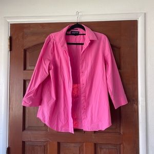 Pink button up